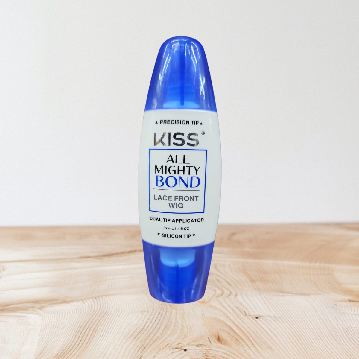 Kiss all might bond colle pour perruque lace front applicateur double embout 32ml (1.1fl oz).