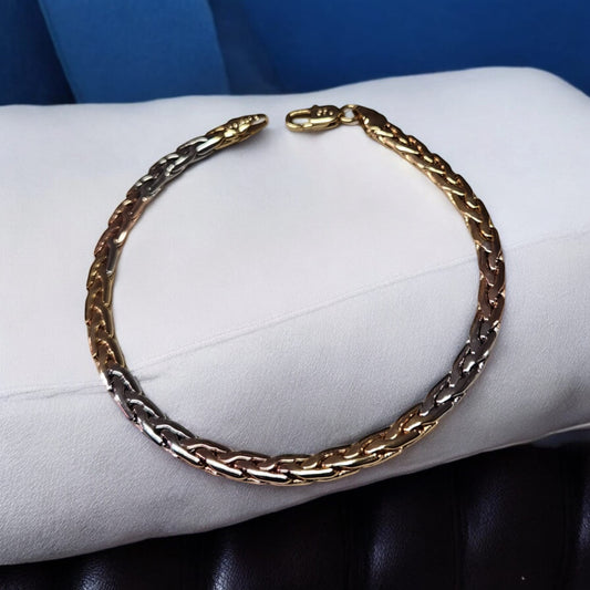 Bracelet de luxe exquis pour femme,bijoux bicolores, couleur.  21cm.