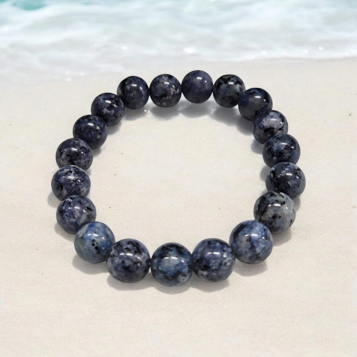 Bracelet perles naturelle blue.