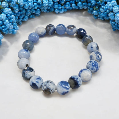 Bracelet perles naturelle blue.