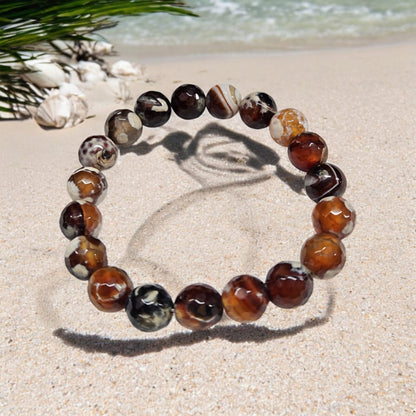 Bracelet perles  en pierres naturelle mixed couleurs.