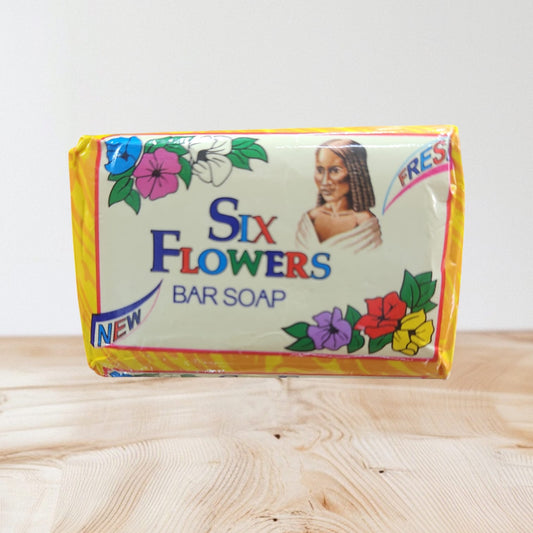 Six flowers,savon spirituel a six fleurs.  80g.