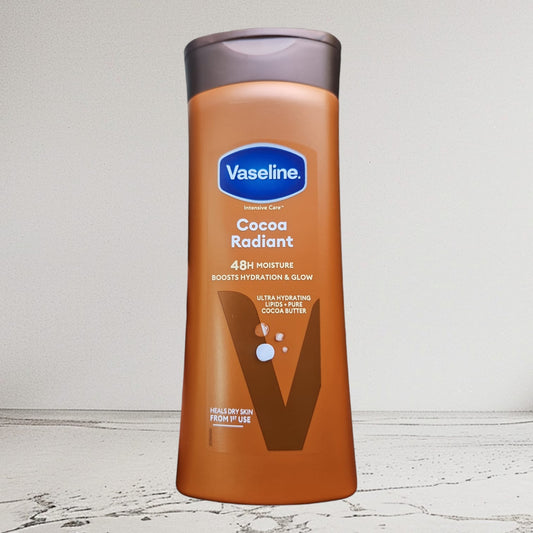 Vaseline,cacao eclatant 48h hydratation et brillance.  400ml.