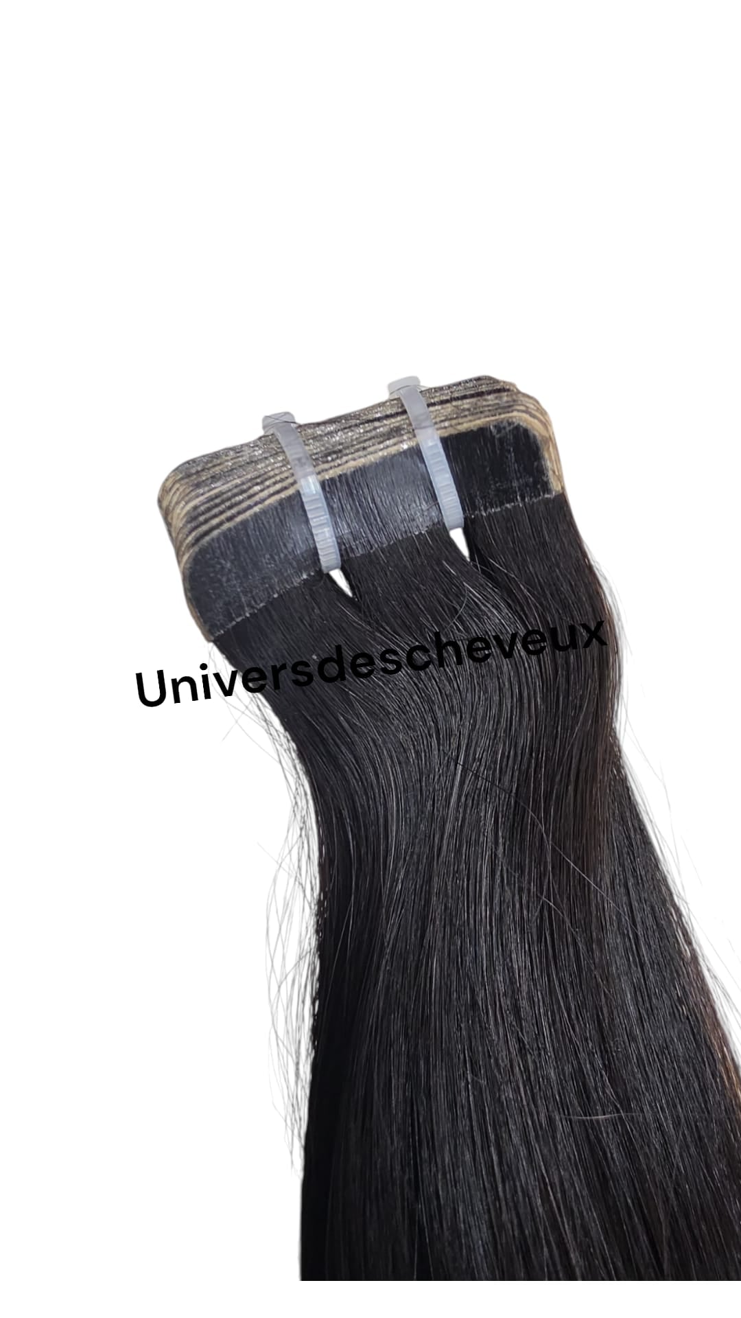 Extension de cheveux en bande adhesive tape, cheveux 100% naturels, haute quality, couluer 1b, bande 22pcs 45cm.