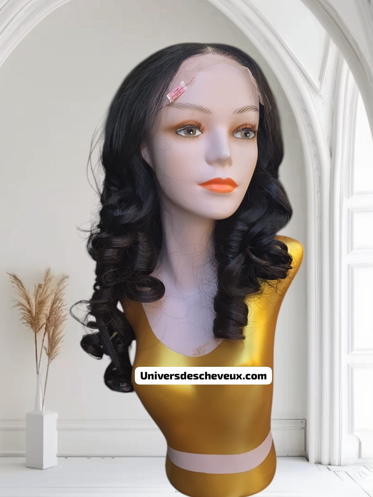 Donneur 100% naturelle, bouncy curl, couleur naturelle,  dentelle transparent, 345g.