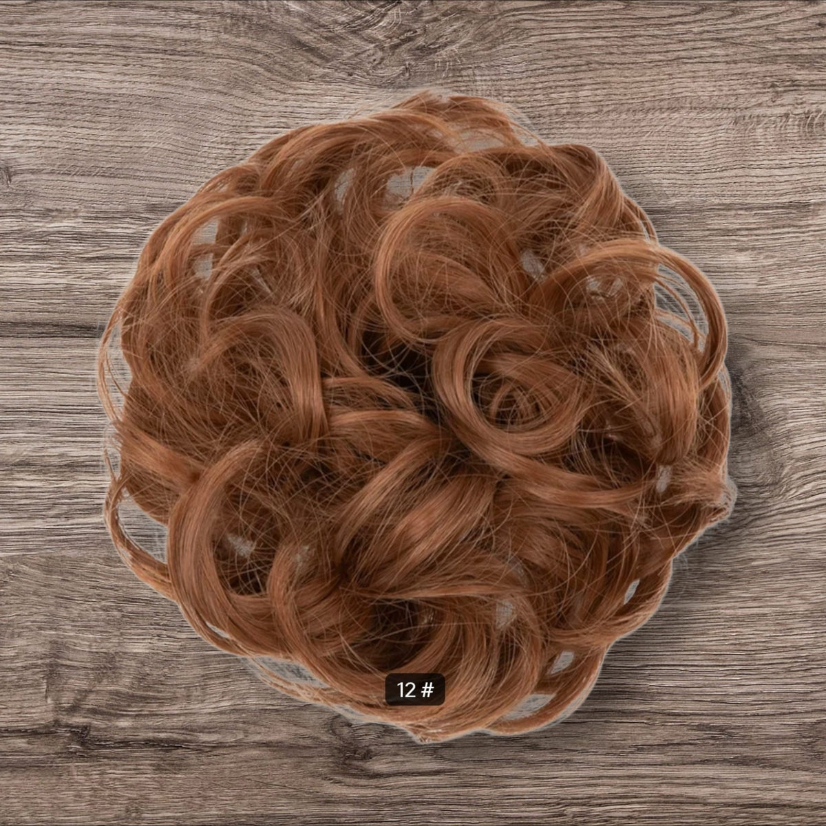 Fibre synthetique  postiche chignon ondulees pour attacher le cheveux.