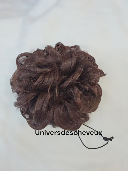 Postiche chignon queue de cheval synthetique extensions a cordon,