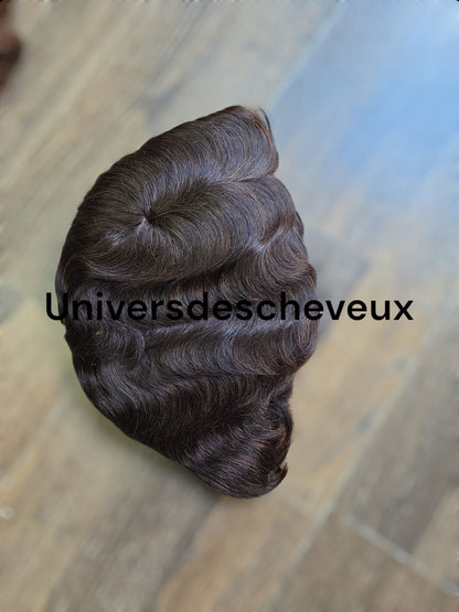 Perruque semi-naturelle, body wave court plat,  couleur naturelles.