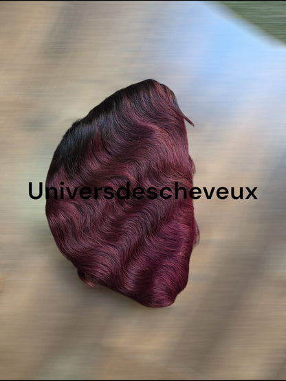 Perruque semi-naturelle, body wave court plat,  couleur naturelles.