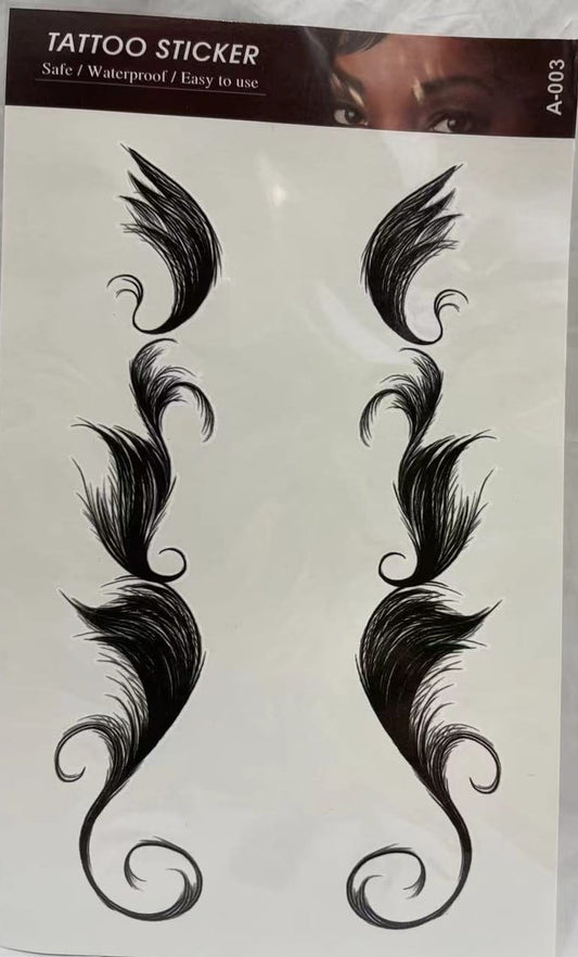 Tatouage autocollant sur impermeable et facile a utiliser.
