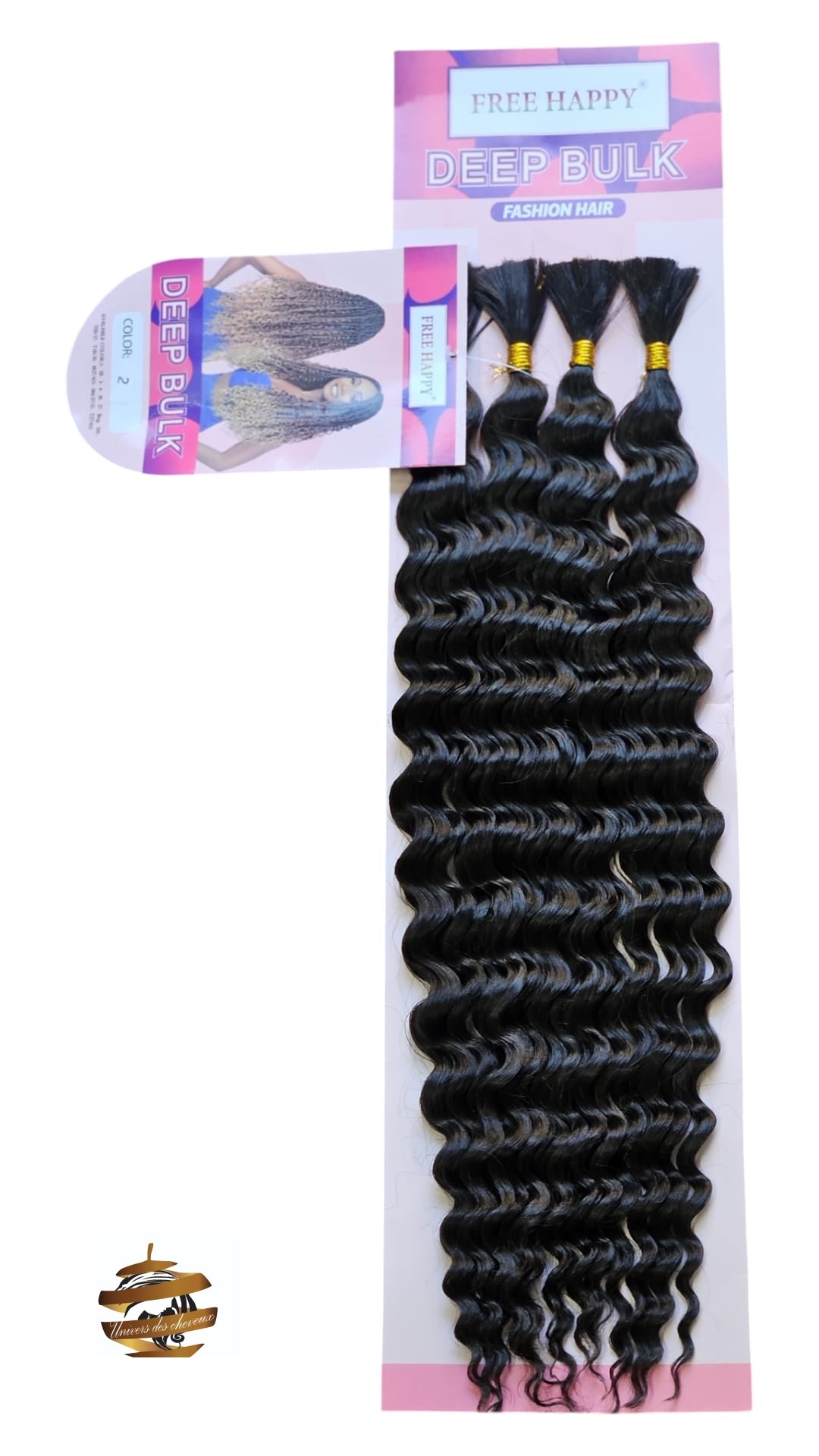 Free happy deep bulk.  parfait pour la coiffure.  #2,   4packs,  20"_50cm.