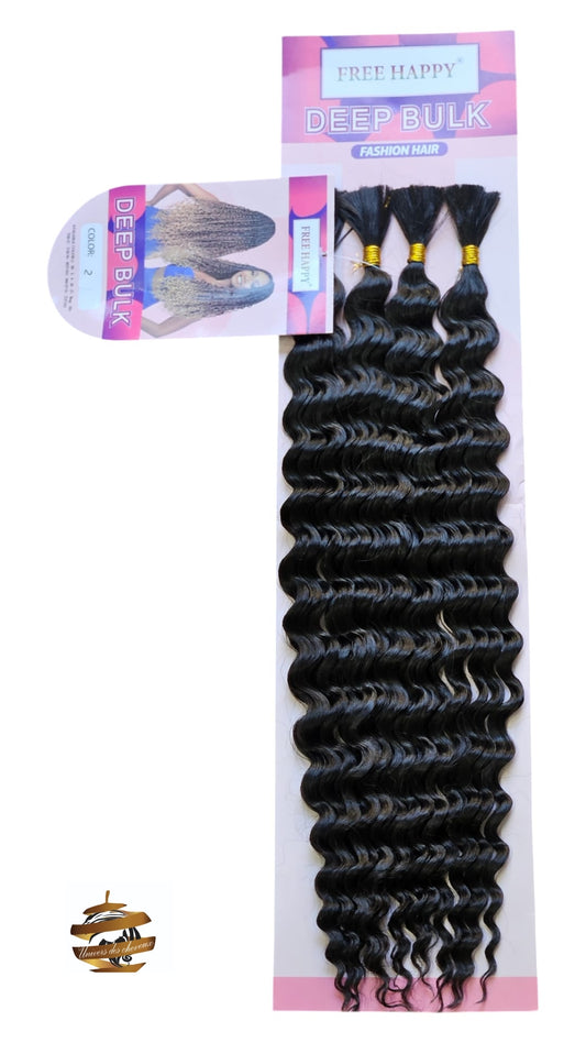 Free happy deep bulk.  parfait pour la coiffure.  #2,   4packs,  20"_50cm.